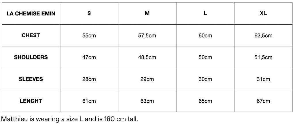 Sizechart
