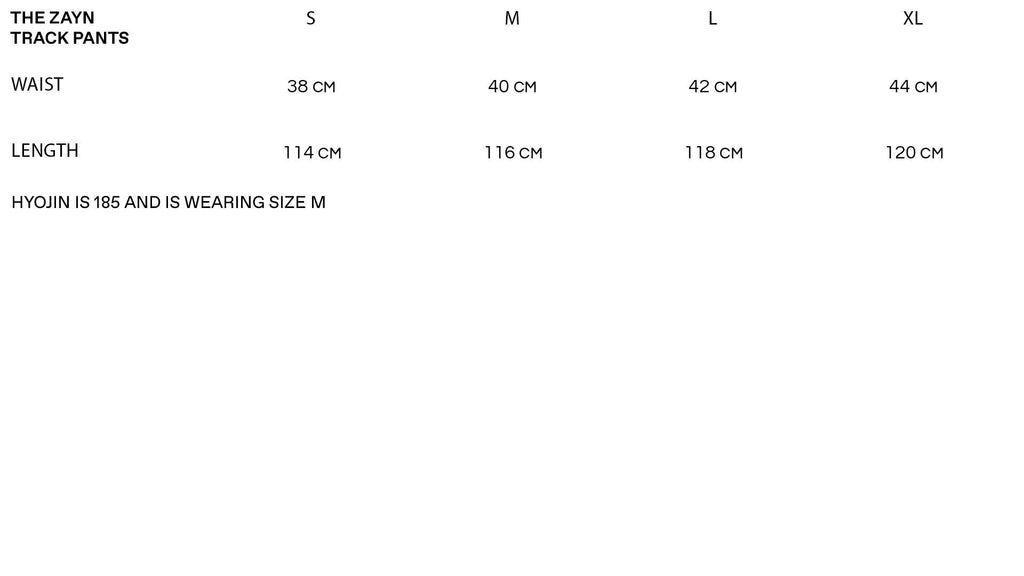 Sizechart