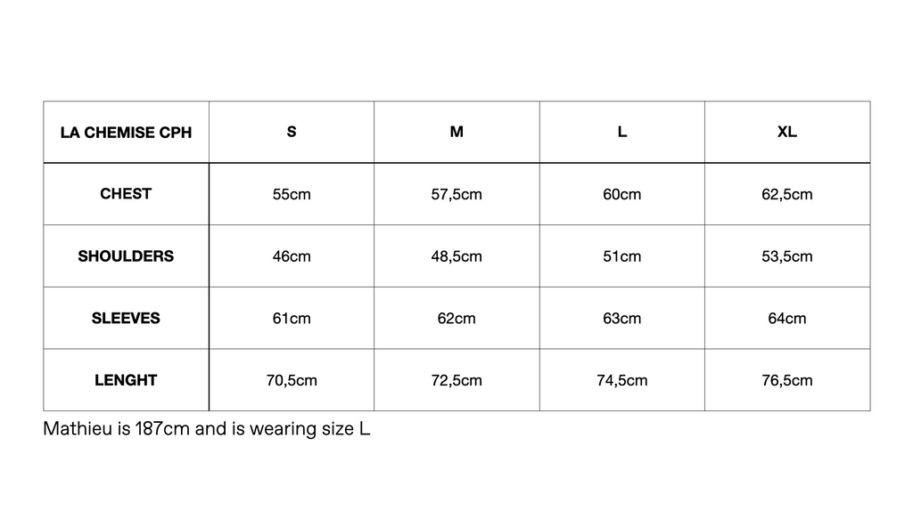 Sizechart