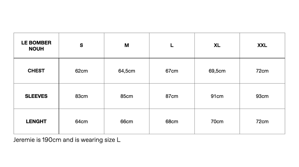 Sizechart