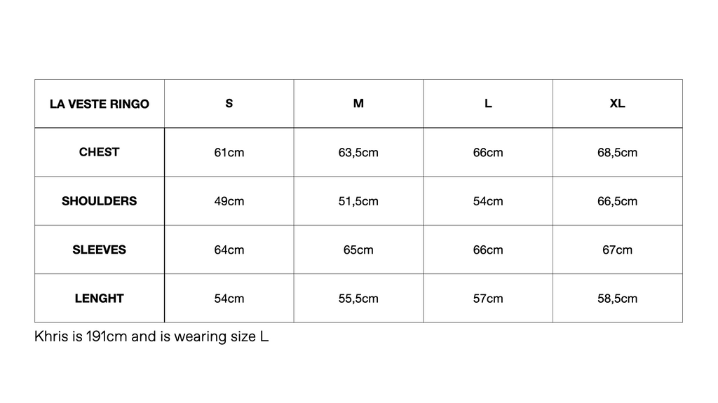 Sizechart