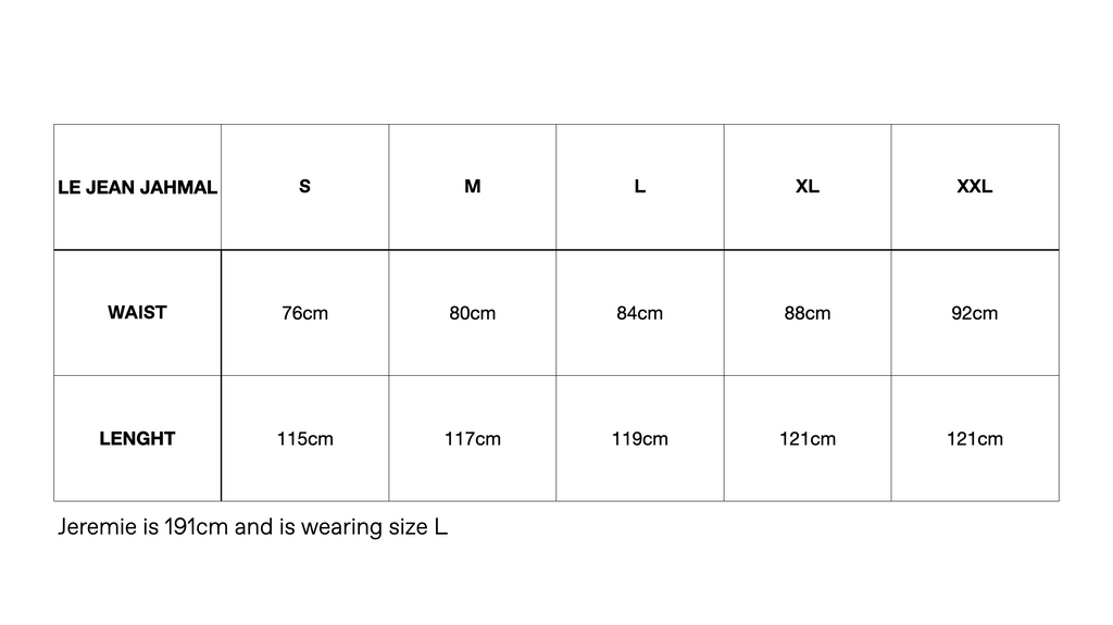 Sizechart