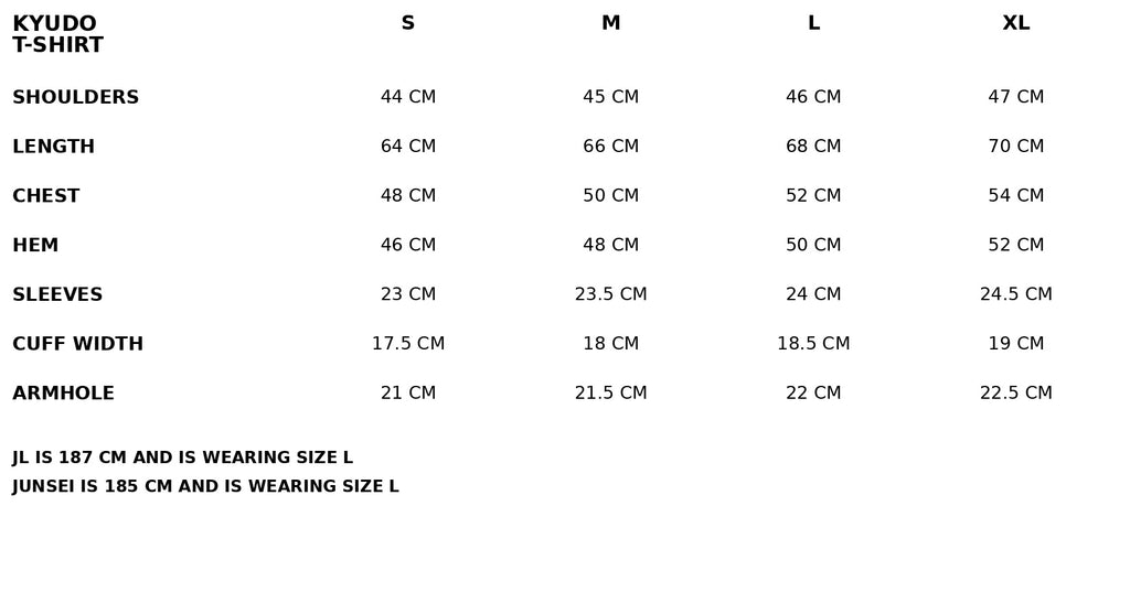 Sizechart