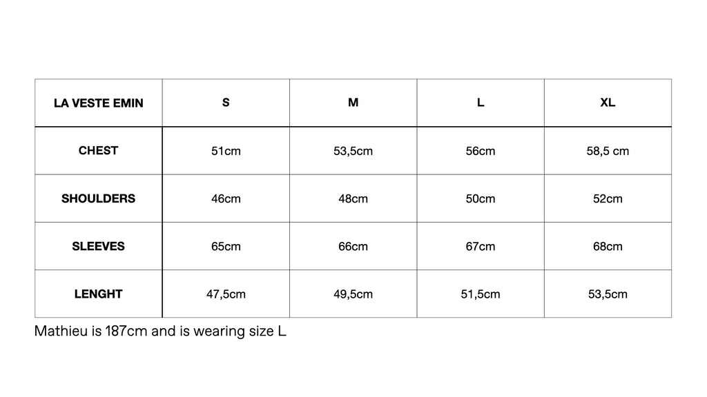 Sizechart