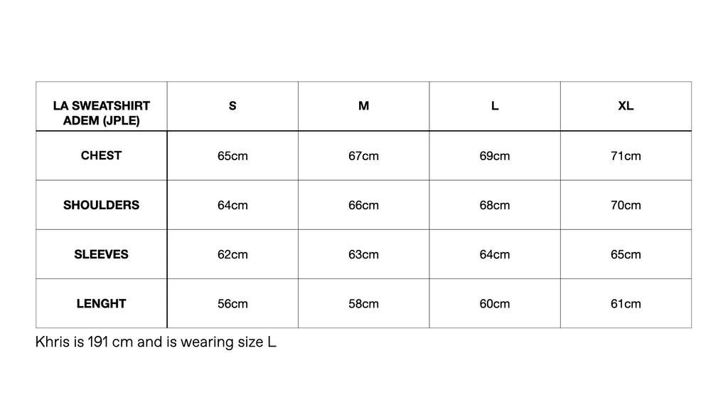 Sizechart