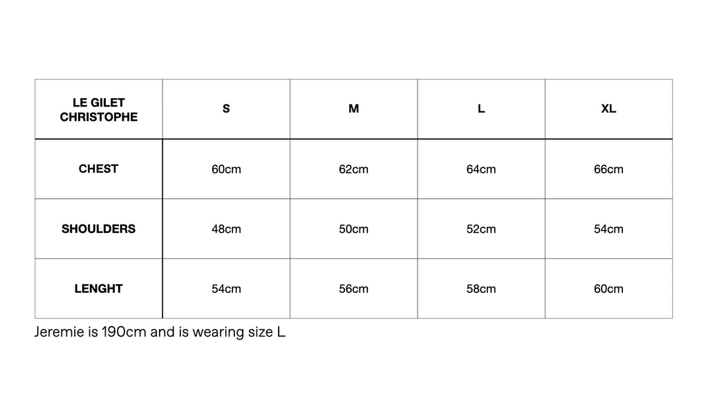 Sizechart