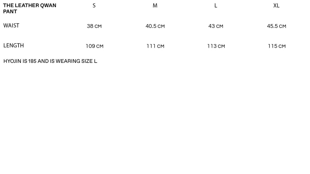 Sizechart
