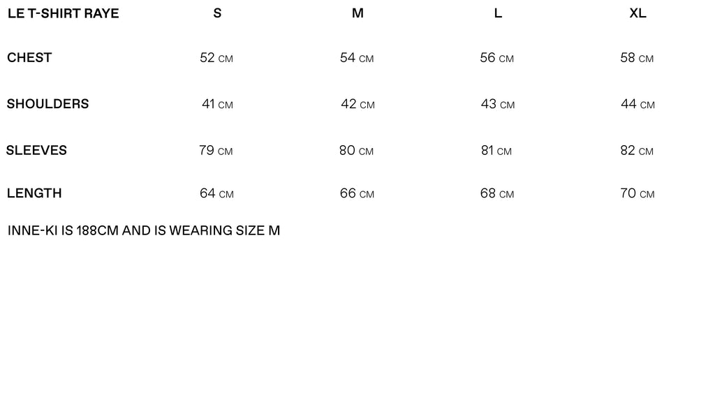 Sizechart