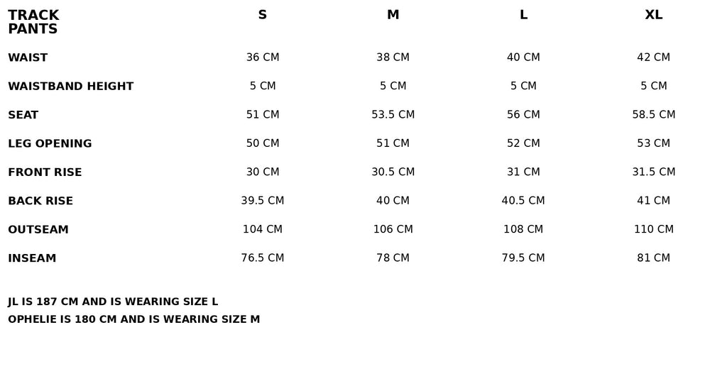 Sizechart