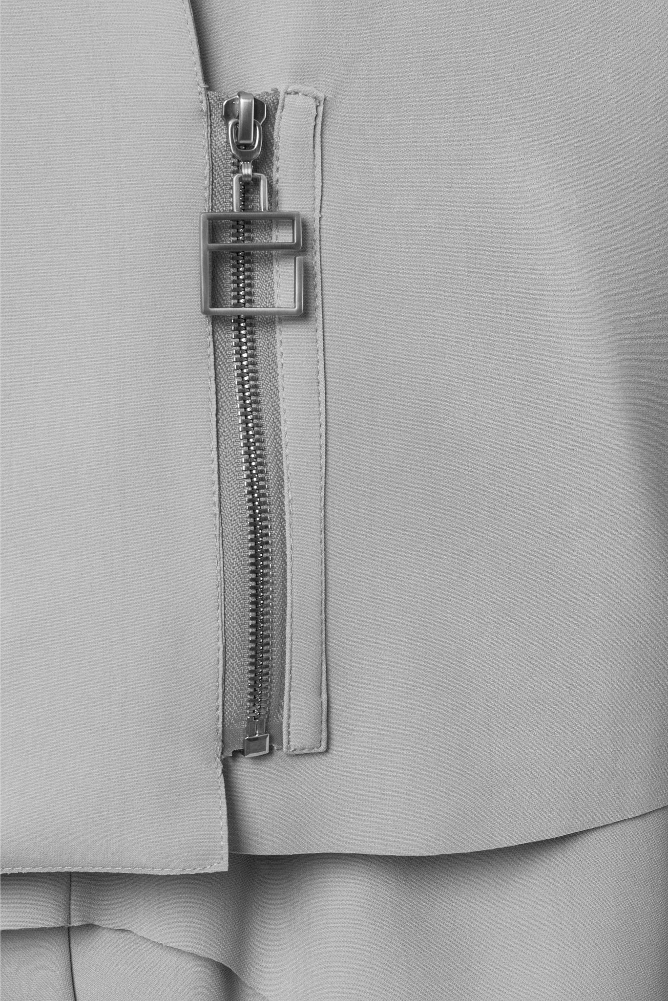 Neutral Grey Asymmetrical Shirt